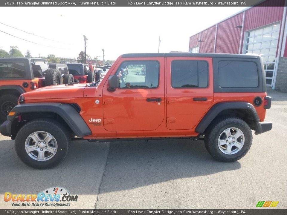 2020 Jeep Wrangler Unlimited Sport 4x4 Punkn Metallic / Black Photo #2