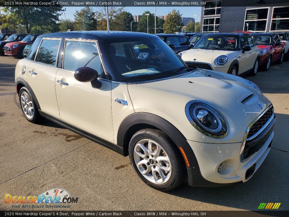 2020 Mini Hardtop Cooper S 4 Door Pepper White / Carbon Black Photo #1