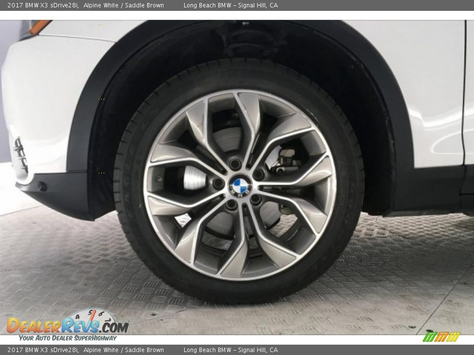 2017 BMW X3 sDrive28i Alpine White / Saddle Brown Photo #8
