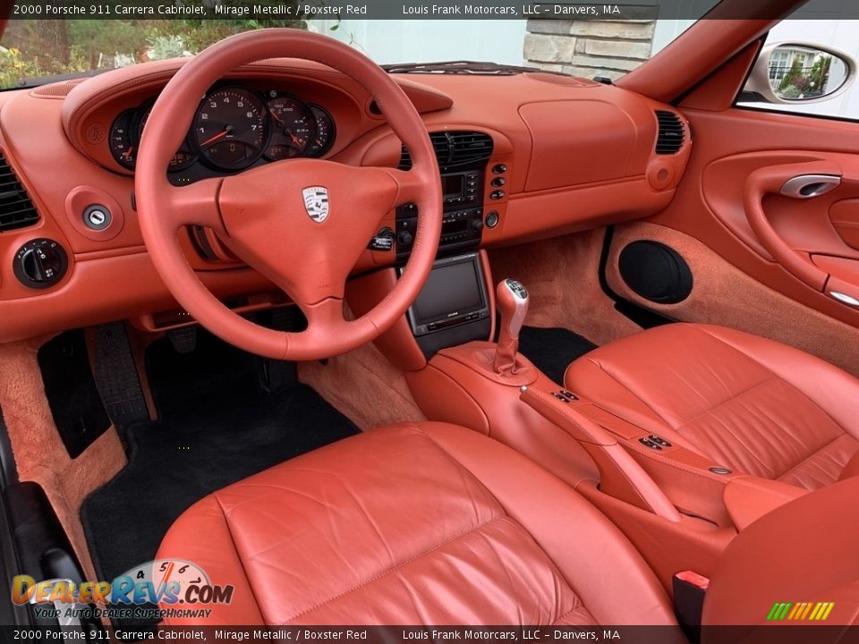 Boxster Red Interior - 2000 Porsche 911 Carrera Cabriolet Photo #9