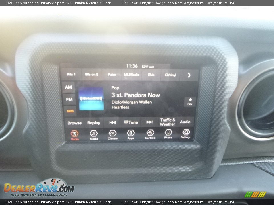 2020 Jeep Wrangler Unlimited Sport 4x4 Punkn Metallic / Black Photo #15