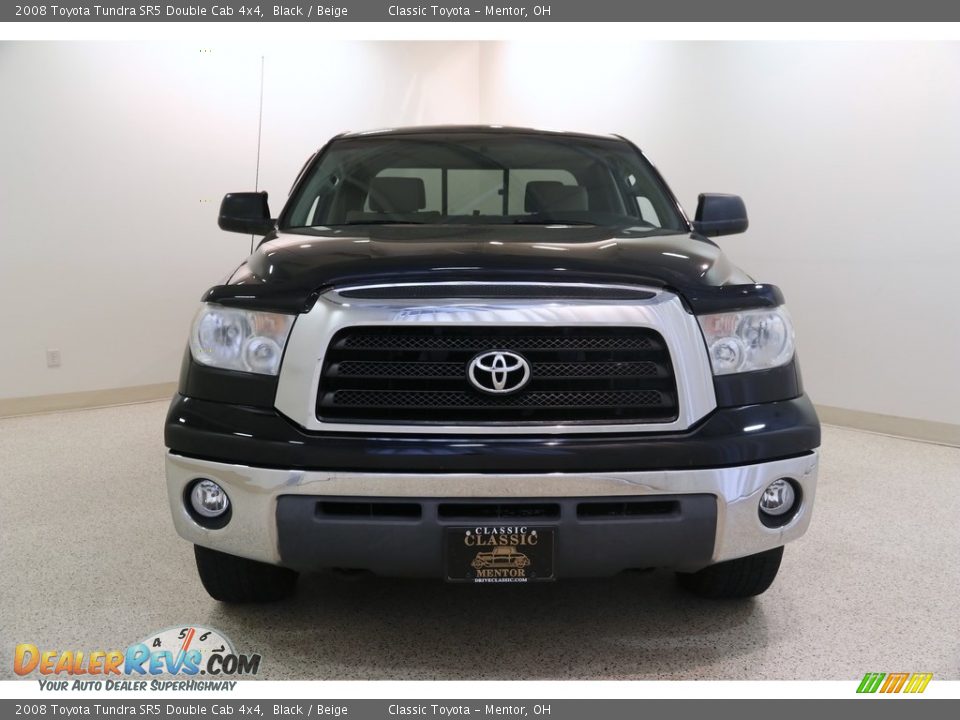 2008 Toyota Tundra SR5 Double Cab 4x4 Black / Beige Photo #2