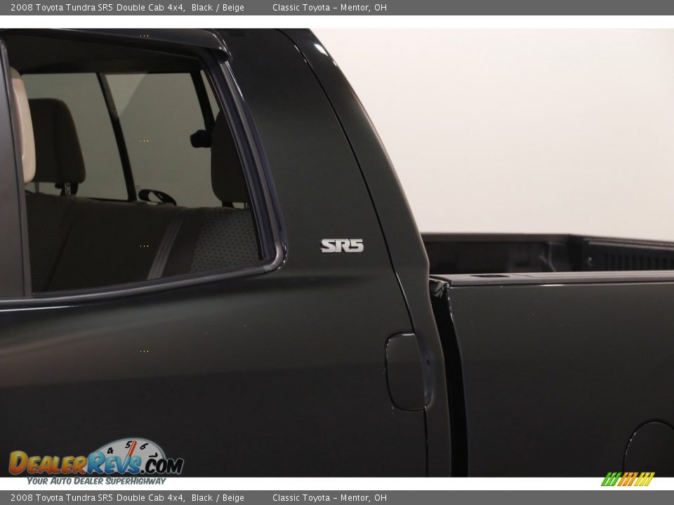 2008 Toyota Tundra SR5 Double Cab 4x4 Black / Beige Photo #4