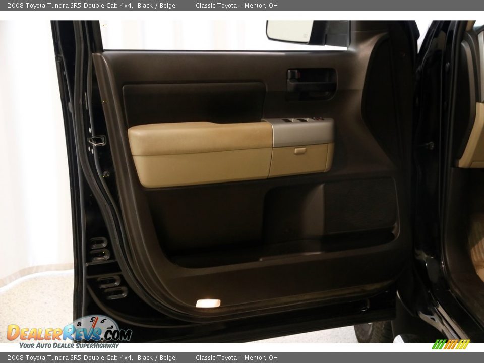 2008 Toyota Tundra SR5 Double Cab 4x4 Black / Beige Photo #5