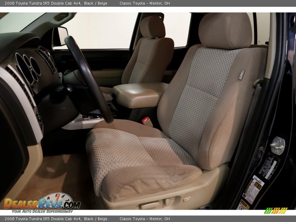 2008 Toyota Tundra SR5 Double Cab 4x4 Black / Beige Photo #6
