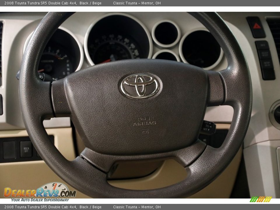 2008 Toyota Tundra SR5 Double Cab 4x4 Black / Beige Photo #8
