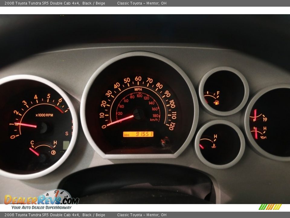 2008 Toyota Tundra SR5 Double Cab 4x4 Black / Beige Photo #9