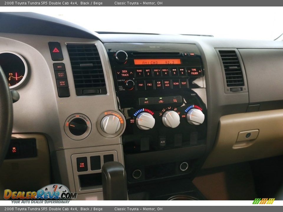 2008 Toyota Tundra SR5 Double Cab 4x4 Black / Beige Photo #10