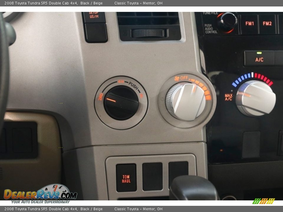2008 Toyota Tundra SR5 Double Cab 4x4 Black / Beige Photo #11