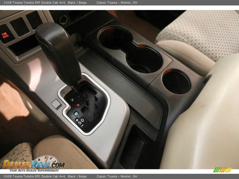 2008 Toyota Tundra SR5 Double Cab 4x4 Black / Beige Photo #13