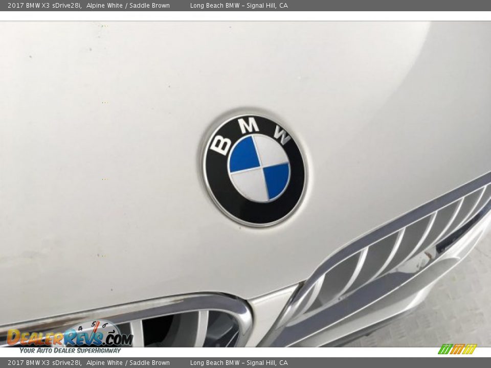 2017 BMW X3 sDrive28i Alpine White / Saddle Brown Photo #28