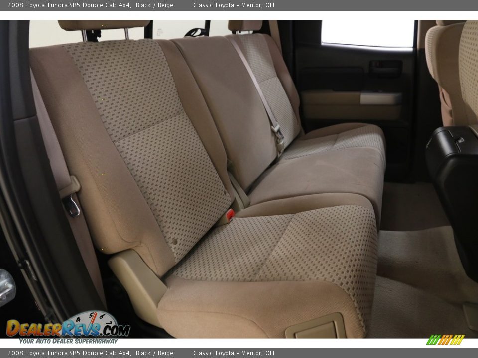 2008 Toyota Tundra SR5 Double Cab 4x4 Black / Beige Photo #17