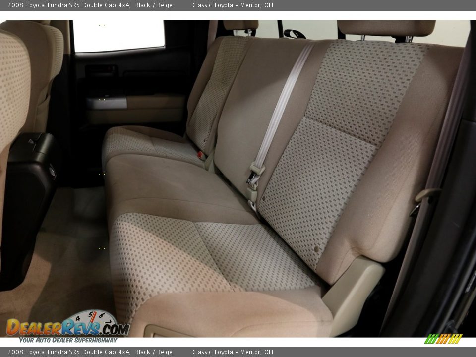 2008 Toyota Tundra SR5 Double Cab 4x4 Black / Beige Photo #18
