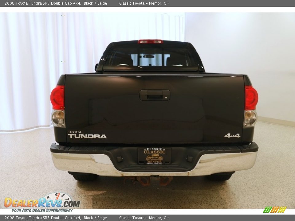 2008 Toyota Tundra SR5 Double Cab 4x4 Black / Beige Photo #19