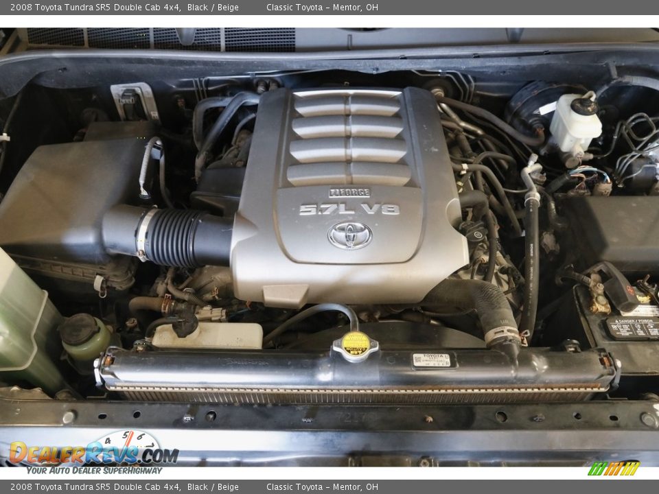 2008 Toyota Tundra SR5 Double Cab 4x4 Black / Beige Photo #20