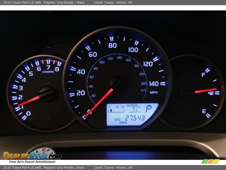 2016 Toyota RAV4 LE AWD Magnetic Gray Metallic / Black Photo #8