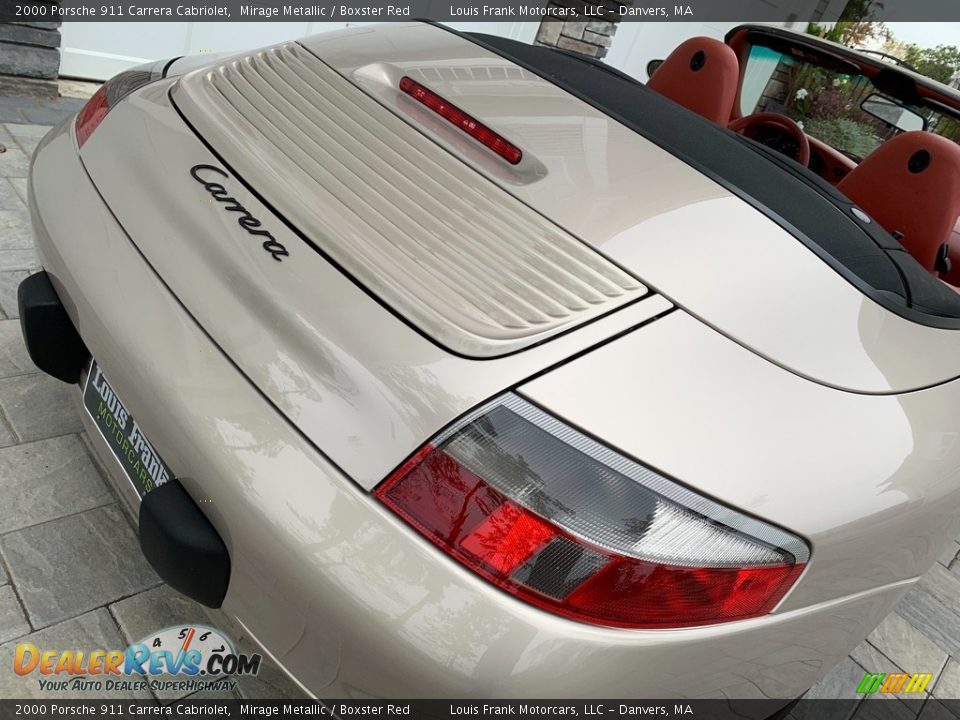 2000 Porsche 911 Carrera Cabriolet Mirage Metallic / Boxster Red Photo #32