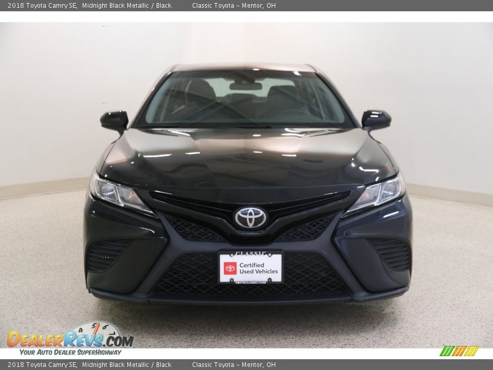 2018 Toyota Camry SE Midnight Black Metallic / Black Photo #2