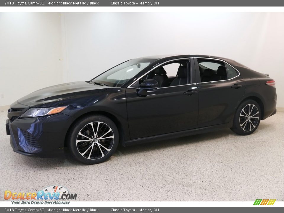 2018 Toyota Camry SE Midnight Black Metallic / Black Photo #3
