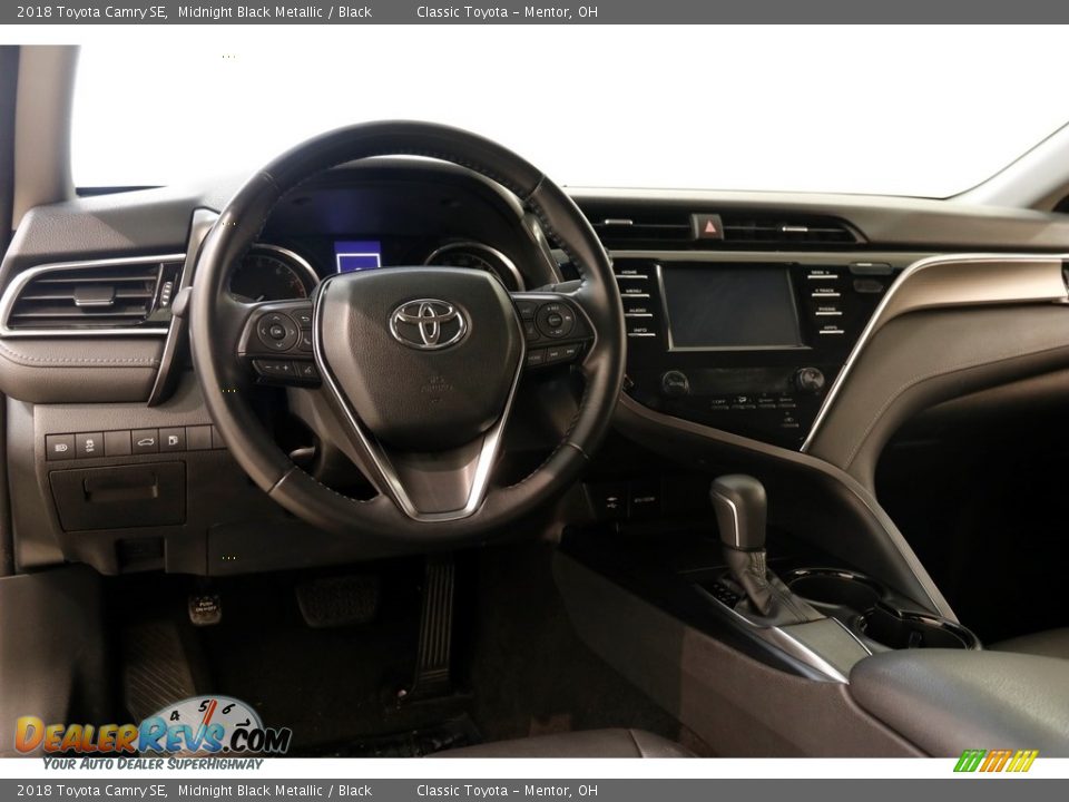 2018 Toyota Camry SE Midnight Black Metallic / Black Photo #6