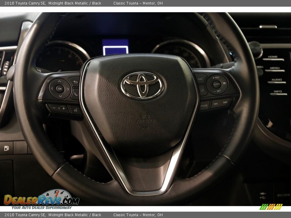2018 Toyota Camry SE Midnight Black Metallic / Black Photo #7