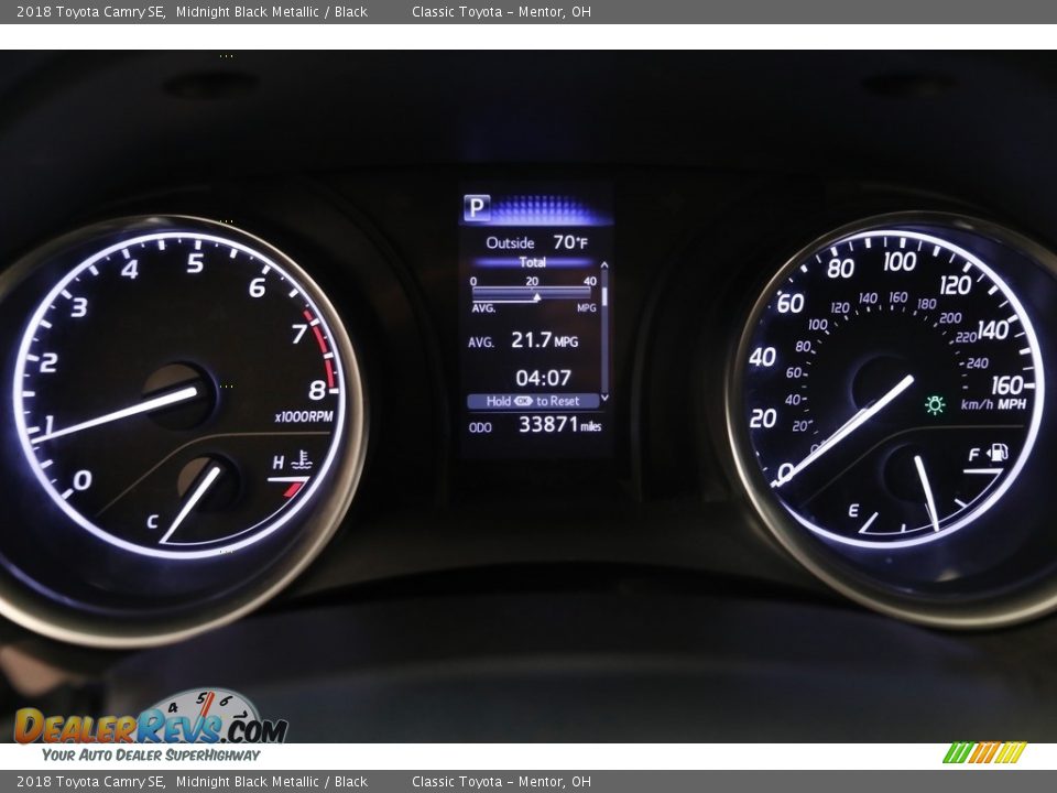 2018 Toyota Camry SE Midnight Black Metallic / Black Photo #8