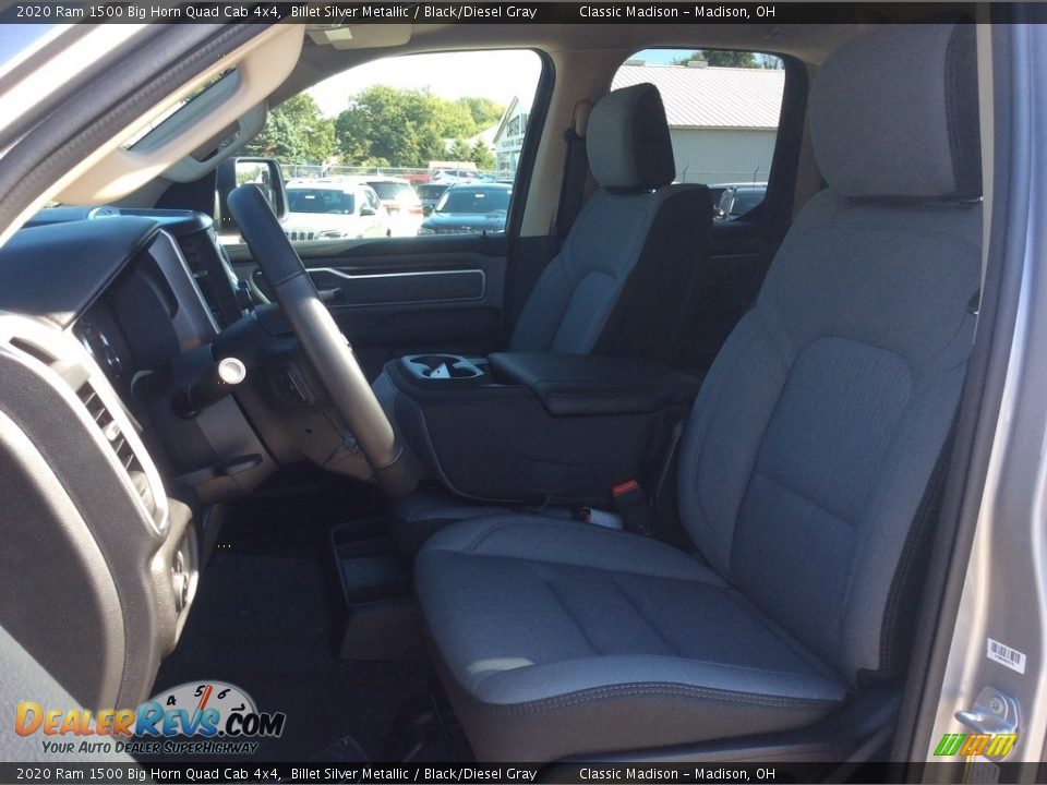 2020 Ram 1500 Big Horn Quad Cab 4x4 Billet Silver Metallic / Black/Diesel Gray Photo #2