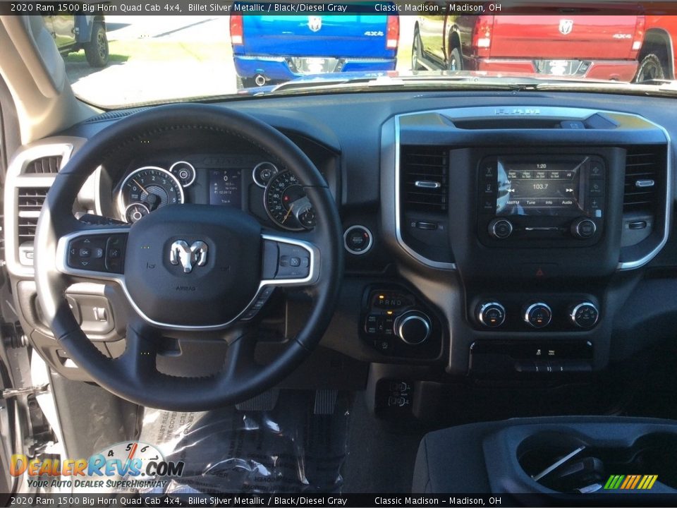 2020 Ram 1500 Big Horn Quad Cab 4x4 Billet Silver Metallic / Black/Diesel Gray Photo #3