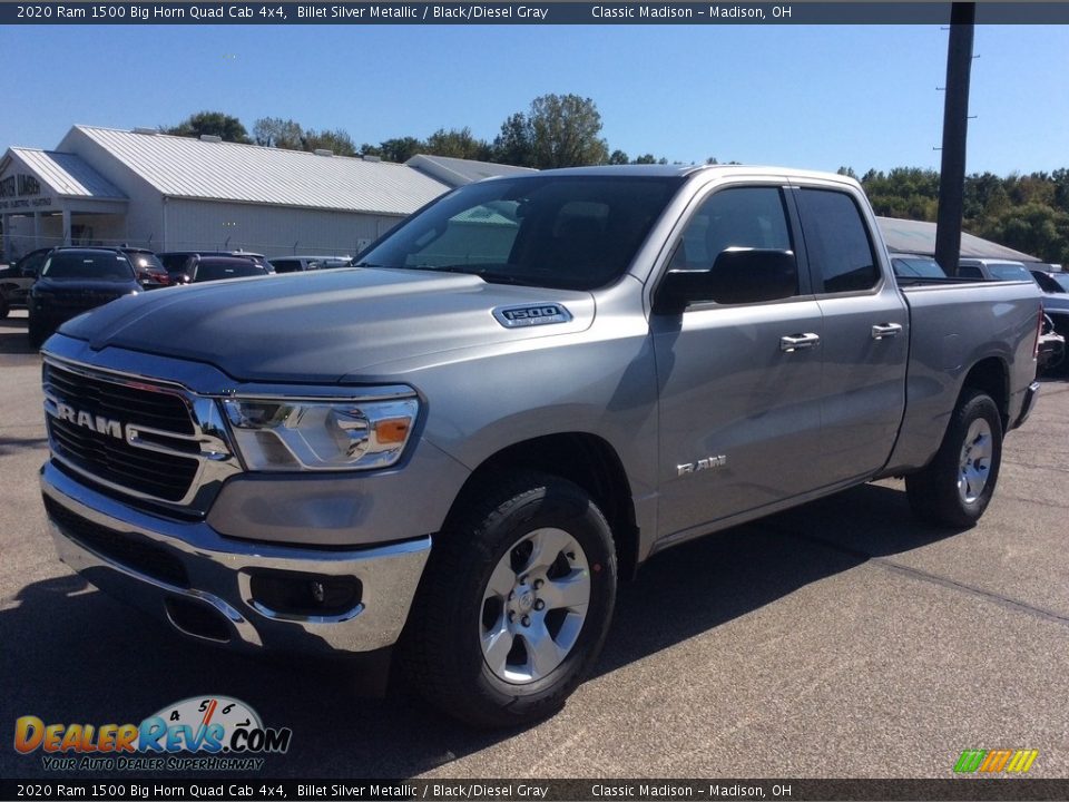 2020 Ram 1500 Big Horn Quad Cab 4x4 Billet Silver Metallic / Black/Diesel Gray Photo #5