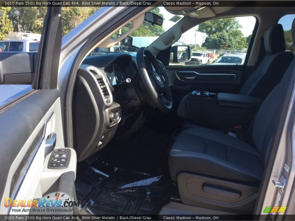 2020 Ram 1500 Big Horn Quad Cab 4x4 Billet Silver Metallic / Black/Diesel Gray Photo #12