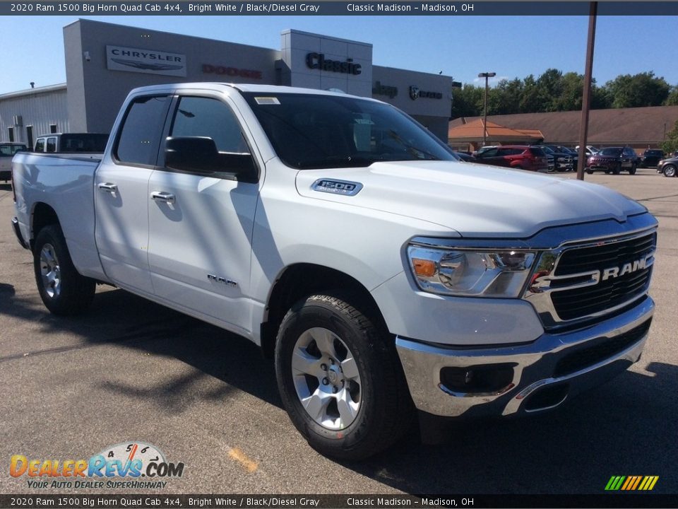 2020 Ram 1500 Big Horn Quad Cab 4x4 Bright White / Black/Diesel Gray Photo #1