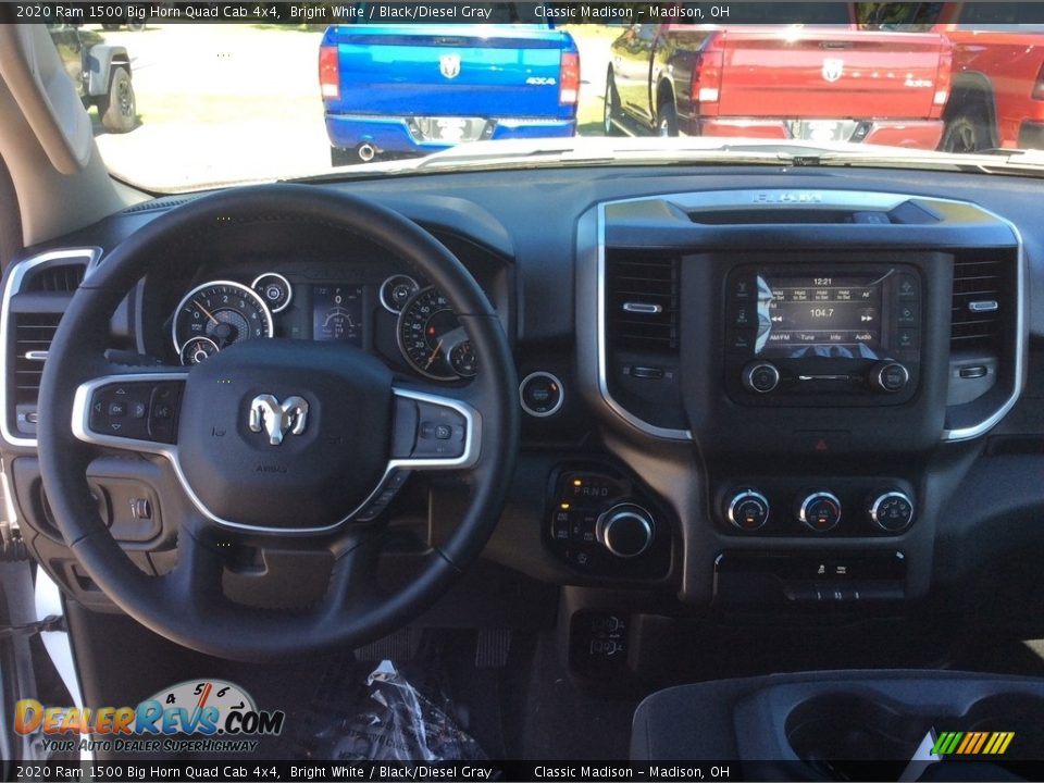 2020 Ram 1500 Big Horn Quad Cab 4x4 Bright White / Black/Diesel Gray Photo #3