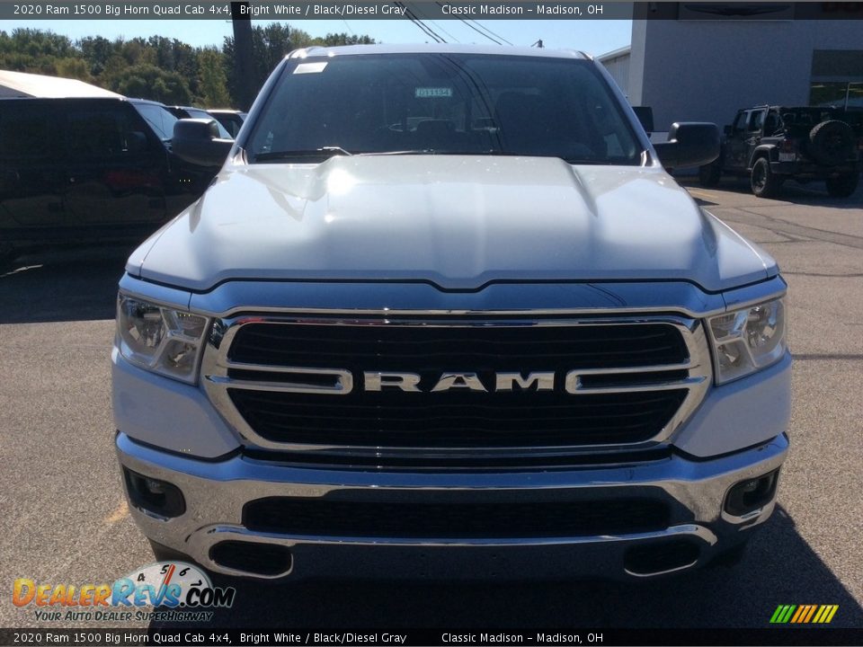 2020 Ram 1500 Big Horn Quad Cab 4x4 Bright White / Black/Diesel Gray Photo #4