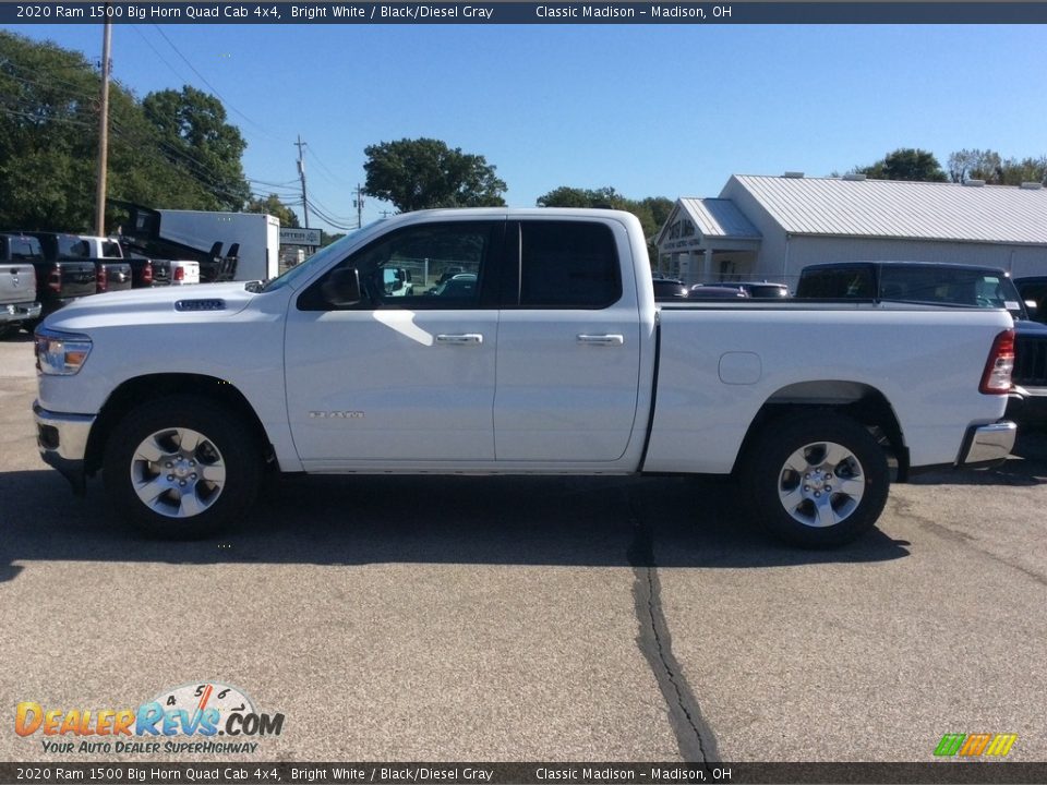 2020 Ram 1500 Big Horn Quad Cab 4x4 Bright White / Black/Diesel Gray Photo #6