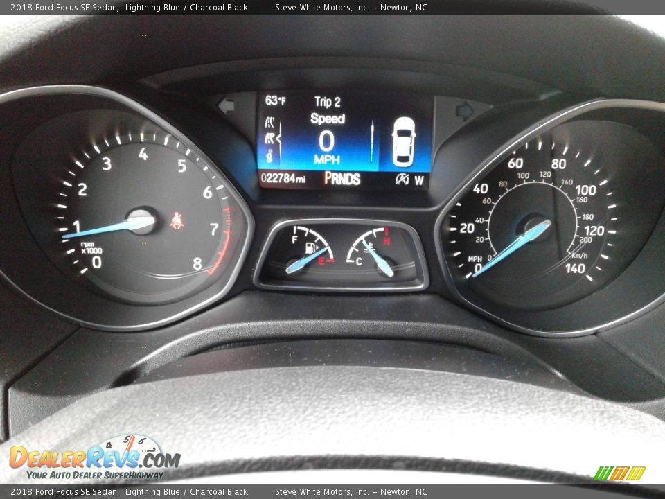 2018 Ford Focus SE Sedan Lightning Blue / Charcoal Black Photo #18