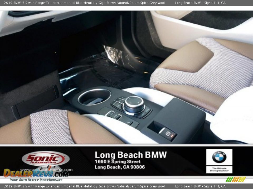 2019 BMW i3 S with Range Extender Imperial Blue Metallic / Giga Brown Natural/Carum Spice Grey Wool Photo #6