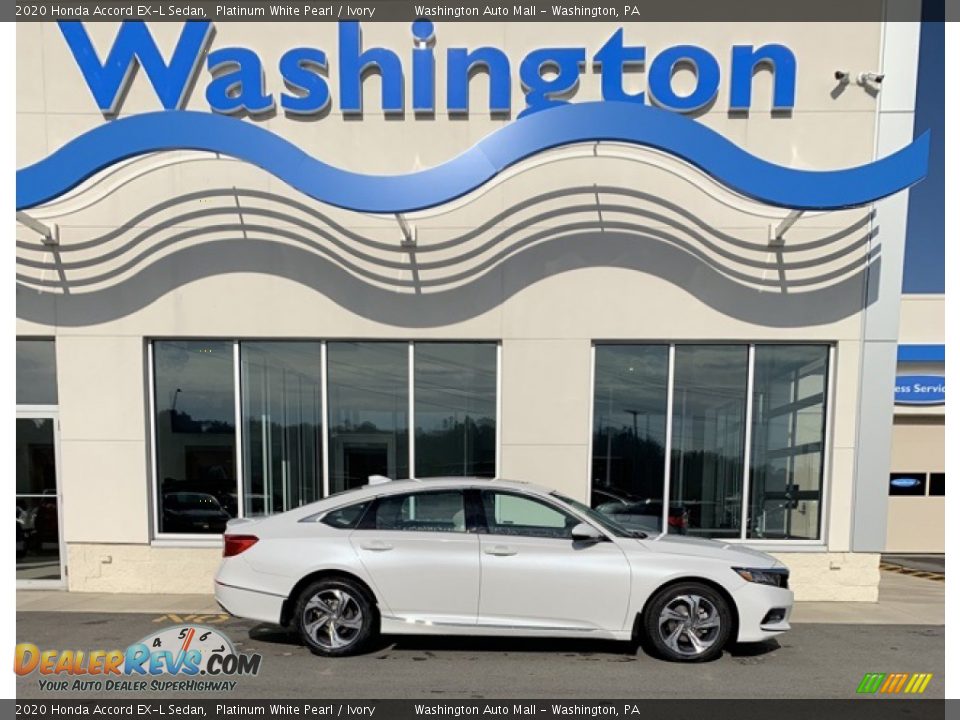 2020 Honda Accord EX-L Sedan Platinum White Pearl / Ivory Photo #1