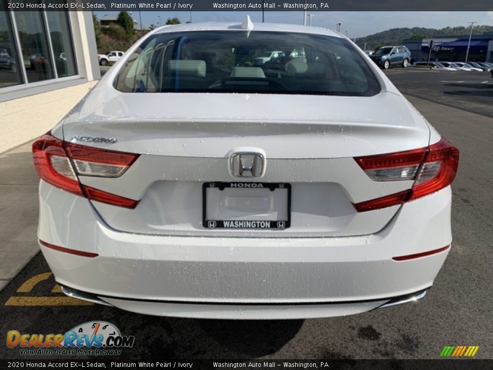 2020 Honda Accord EX-L Sedan Platinum White Pearl / Ivory Photo #6