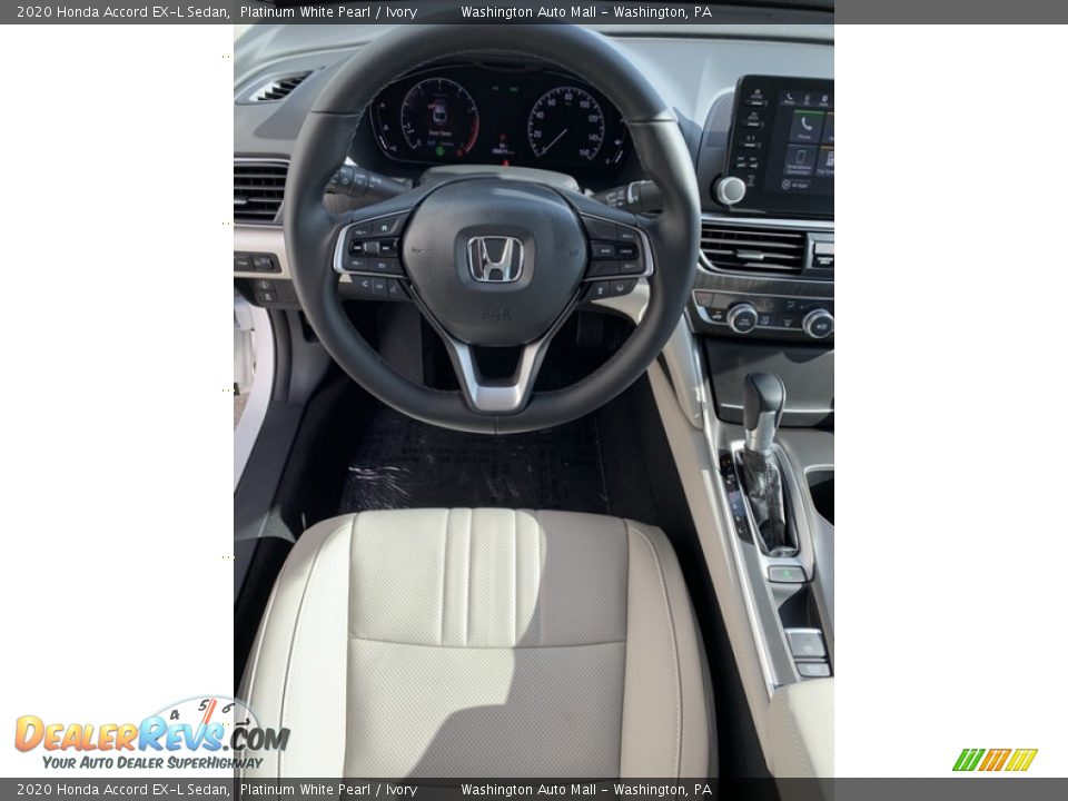2020 Honda Accord EX-L Sedan Platinum White Pearl / Ivory Photo #13