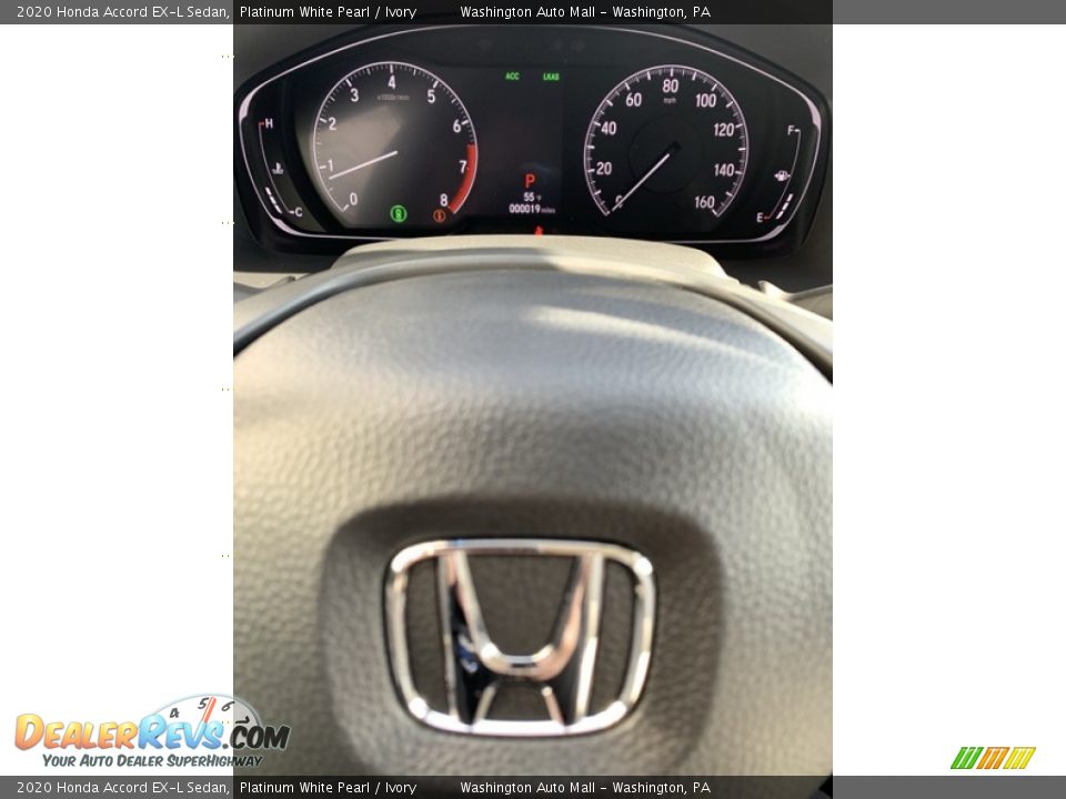 2020 Honda Accord EX-L Sedan Platinum White Pearl / Ivory Photo #30