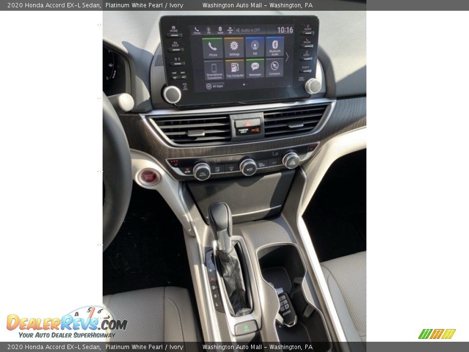 2020 Honda Accord EX-L Sedan Platinum White Pearl / Ivory Photo #31