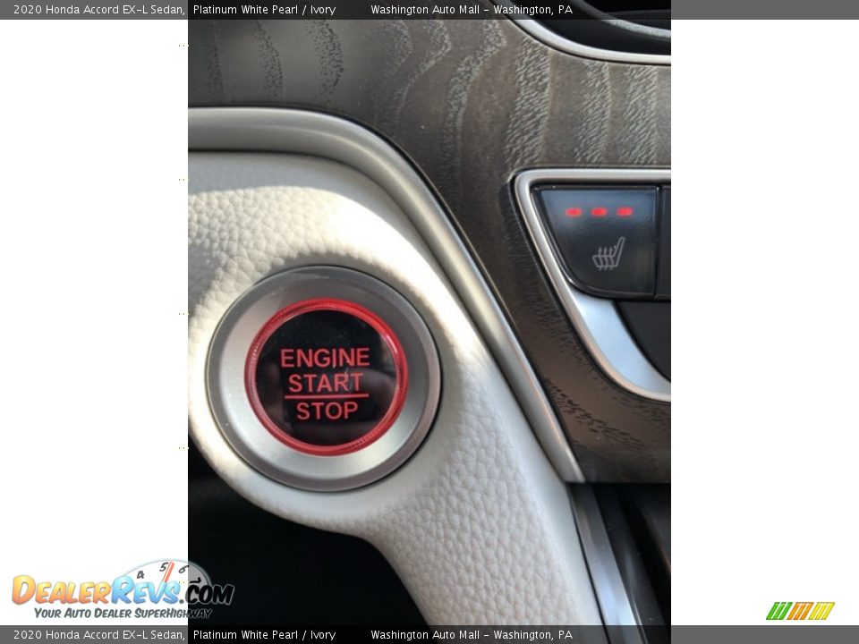 2020 Honda Accord EX-L Sedan Platinum White Pearl / Ivory Photo #35