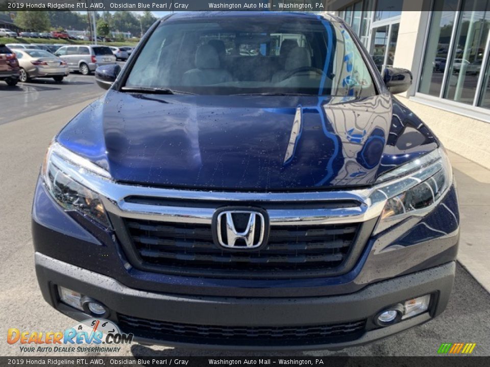 2019 Honda Ridgeline RTL AWD Obsidian Blue Pearl / Gray Photo #3