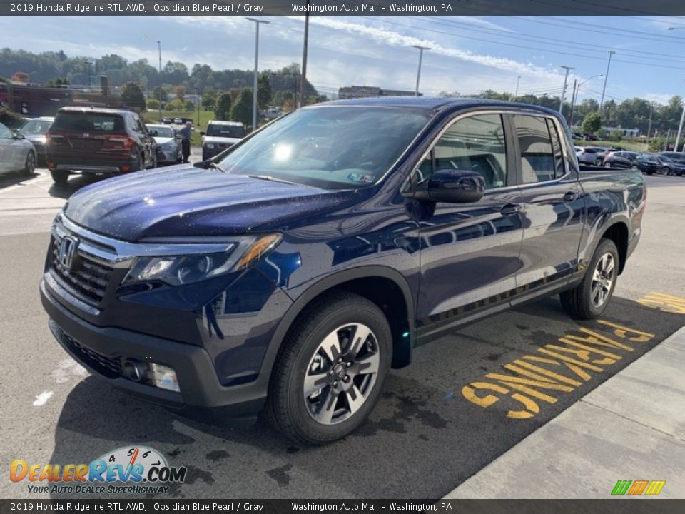 2019 Honda Ridgeline RTL AWD Obsidian Blue Pearl / Gray Photo #4