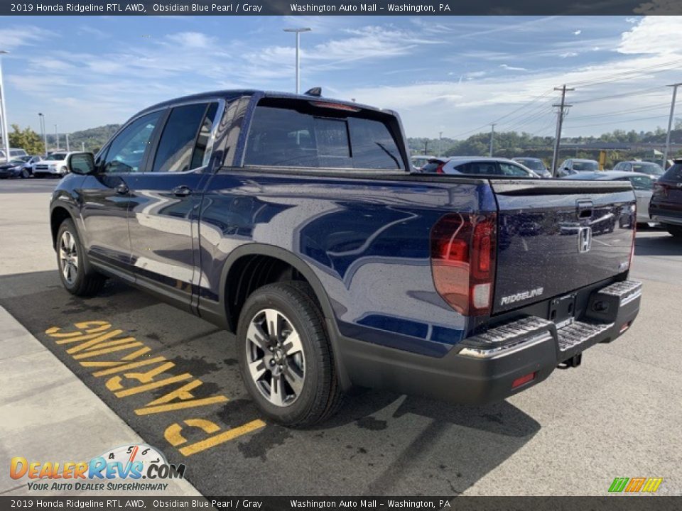 2019 Honda Ridgeline RTL AWD Obsidian Blue Pearl / Gray Photo #5