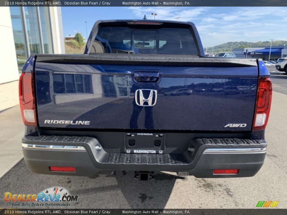 2019 Honda Ridgeline RTL AWD Obsidian Blue Pearl / Gray Photo #6