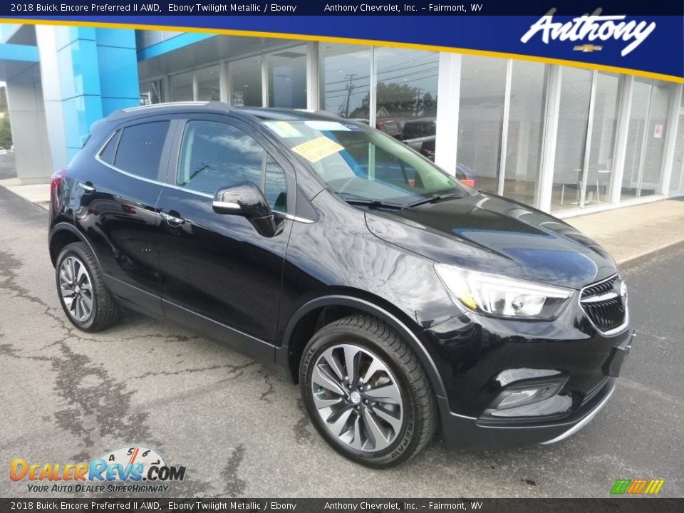 2018 Buick Encore Preferred II AWD Ebony Twilight Metallic / Ebony Photo #1