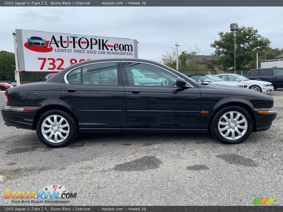 2003 Jaguar X-Type 2.5 Ebony Black / Charcoal Photo #2