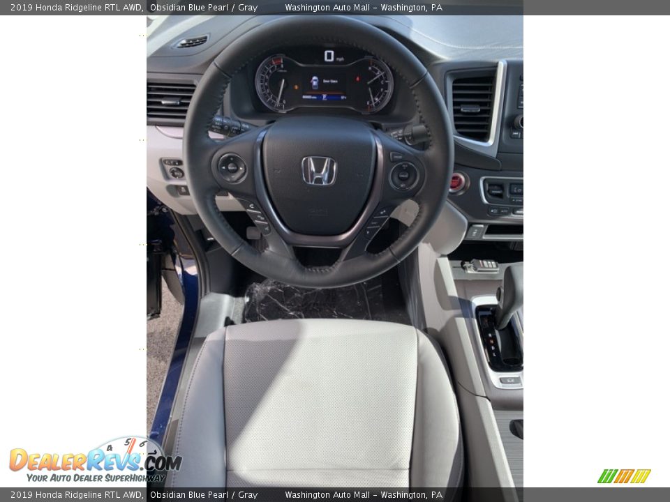 2019 Honda Ridgeline RTL AWD Obsidian Blue Pearl / Gray Photo #13