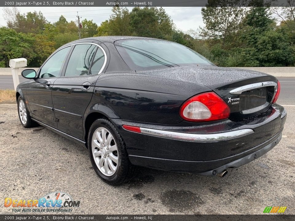 2003 Jaguar X-Type 2.5 Ebony Black / Charcoal Photo #5